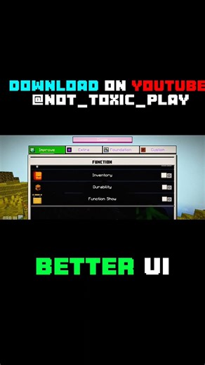 ⬆️download 🖕 download Better UI Texture Pack MCPE 1.26+ 🎯 Pro HUD + Java Features (Bedrock) #mcpe