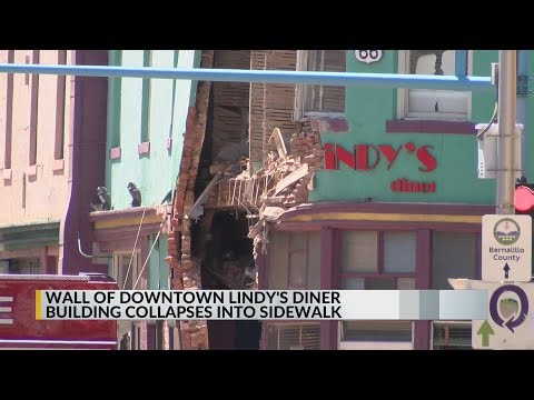 Portion of Lindy's Diner collapses in downtown Albuquerque