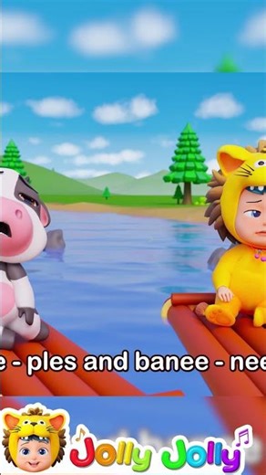 Chasing Fruits | 🍎Apples and Bananas🍌 | Learn Vowels | Jolly Jolly - Learn and Play - Nursery Rhymes