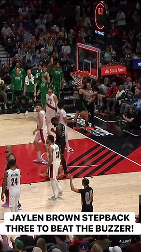Jaylen Brown with the stepback three to beat the buzzer! He ends 1H with 27 PTS 🤯 BOS-POR • NBA League Pass Tap to watch ➡️ https://www.nba.com/how-to-watch-game-redirect/0022500444?partnerRef=NBA&platform=Facebook&surface=Post | NBA