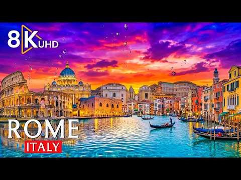 Rome Italy 8K 🇮🇹 | Colosseum, Vatican City & Cinematic Ancient Rome Tour
