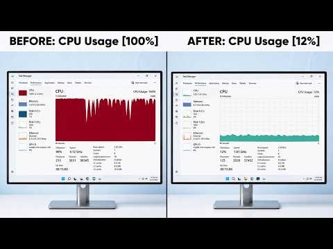 How to decrease High CPU usage in windows 11/10 | Boost up performance & fps 🚀 #video #windows #cpu