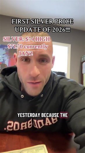 FIRST PRICE CHECK OF A NEW YEAR SILVER started off gunning toward $75! Slight pull back to the starting point in the $71 range. Nothing to fear There is a whole year ahead! #silver #silverstacking #silverprice