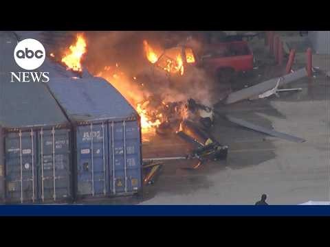 3 dead after news helicopter crashes in LA near site of earlier fatal bus collision