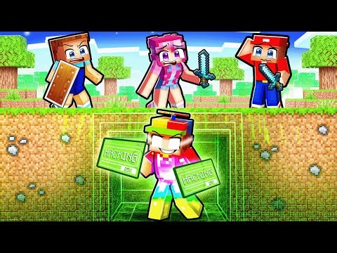 Hunters vs OP HACKER SPEEDRUNNER in Minecraft...