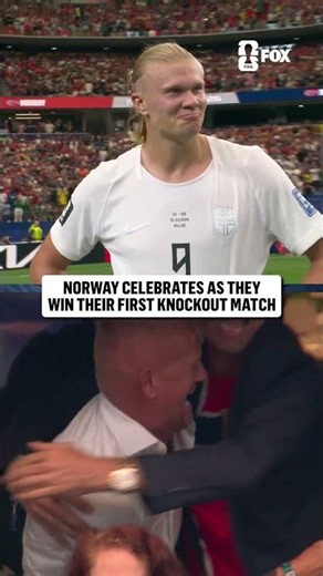 What a moment for Norway as they win their first-ever Knockout Stage game