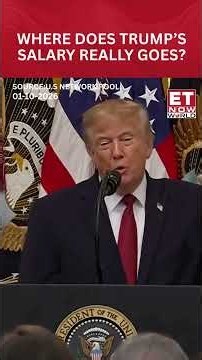 Trump Says He Donates His Presidential Salary and Reveals Where the Money Goes #shorts #trump