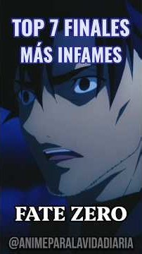 TOP 7 FINALES MÁS INFAMES: FATE ZERO 💀 #anime #otaku #fatezero