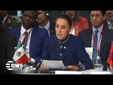 Mexico President Claudia Sheinbaum Delivers Powerful Democracy Speech in Barcelona Summit | AC14