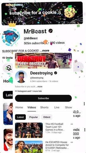 Deestroying VS Mr Beast And YouTube Followers World Record #shorts #viral #reels