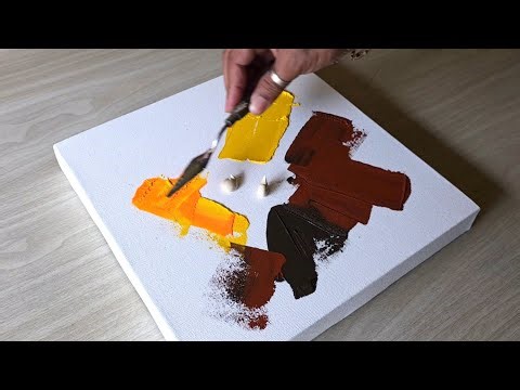 Abstract Painting Demo / Acrylic Painting Technique / Step By step 