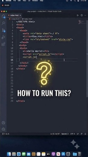 How to run HTML file on Visual Studio Code #html #ytshorts #shortsfeed #views #subscribe