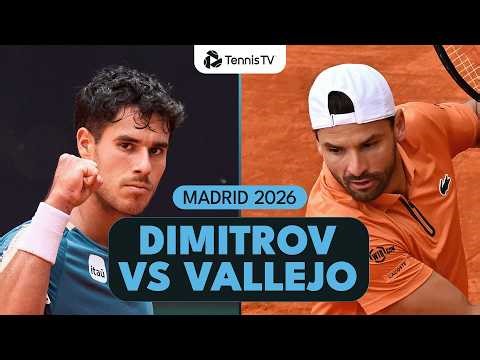 Adolfo Daniel Vallejo vs Grigor Dimitrov Highlights | Madrid 2026