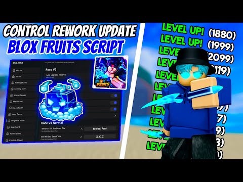 Blox Fruits Script Control Rework Update – Auto Farm, Auto Dungeon, Auto Raid & More (No Key)