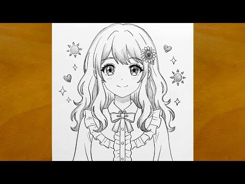 Beautiful Anime Girl Sketch Tutorial | Relaxing Pencil Art