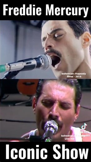 Freddie Mercury Live Aid… Movie vs Real 🔥 #shorts