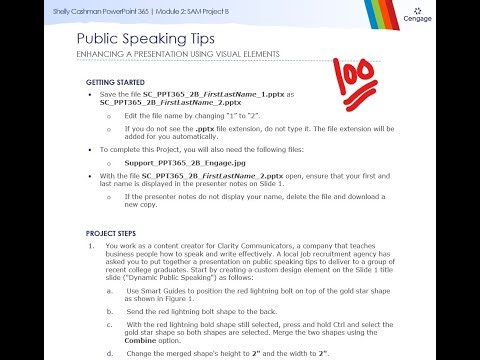 Shelly Cashman PowerPoint 365 | Module 1: SAM Project B