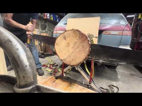 Test cut with Sandvik crosscut in green pine