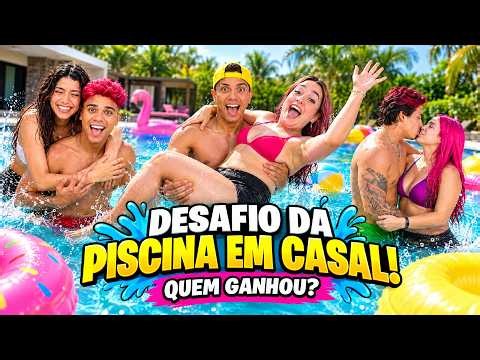 DESAFIO DA PISCINA EM CASAL ! Quem ganhou