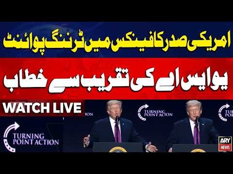 🔴 LIVE || Donald Trump Addresses Turning Point USA Event in Phoenix || ARY News Live