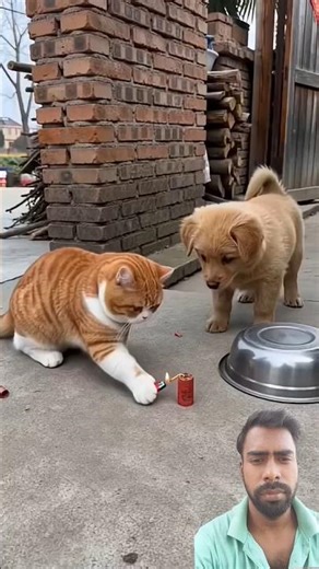 Funny Puppy vs Angry Cat 😂 | Bowl Explosion Surprise 🐶🐱 #shorts #viral #funniestvideo .