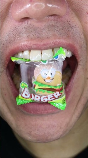 ASMR | Yupi Sour Burger Snack | Tangy Bite Sized Fun! 🍔 | #ASMR #Yupi #SourBurger
