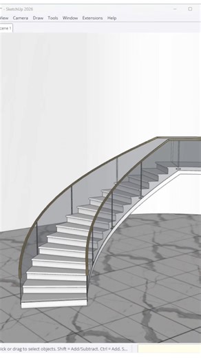 Same staircase model, completely different atmosphere AI rendering improves the lighting & materials