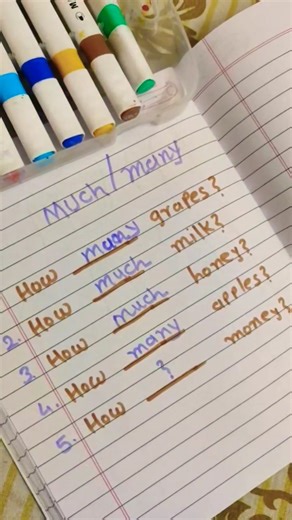 Do you know the difference between much & many???🤓 #english #englishgrammar #grammar #learning