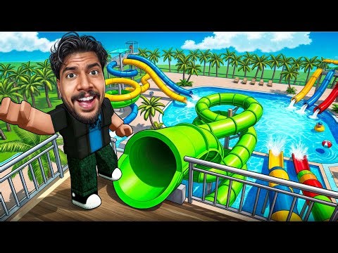 I Built the BIGGEST WATERPARK in Roblox 🌊!!
