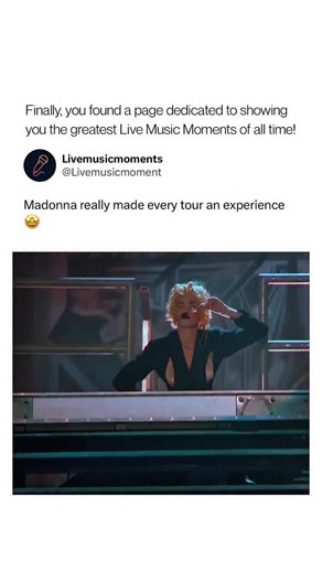 Live Music Moments on Instagram: "Madonna performing “Express Yourself” became one of the defining moments of the Blonde Ambition Tour, a show that completely rewrote the rules of what a pop concert could be. The tour merged choreography, theatrical staging, fashion, and sexuality into a single vision, with Madonna positioned not just as a singer, but as the director of the entire spectacle. Blonde Ambition blurred the line between concert, performance art, and cultural provocation, drawing insp