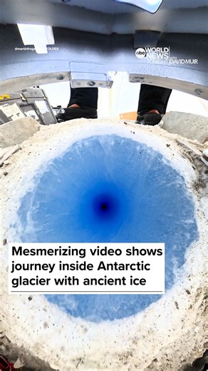 Video shows a drilling rig’s journey inside an Antarctic glacier holding ancient ice estimated to be as much as 5 million years old. Photographer Martin Froger Silva spent weeks at a remote field camp in Antarctica with the U.S. National Science Foundation Center for Oldest Ice Exploration team – which aims to record Earth’s climate and environmental history – drilling into a glacier. During the final day of his expedition, Froger Silva strapped a camera to the rig to record its decent down the 