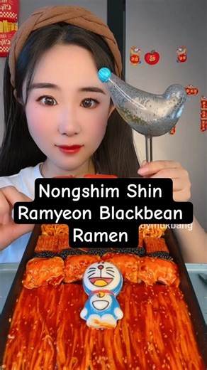Nongshim Shin Ramyeon Black bean Ramen & Broccoli Mukbang!