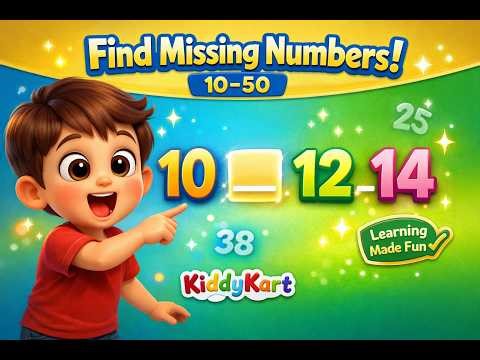 Can Your Child Find the Missing Numbers? (10 to 50) | Fun Learning Game for Kids