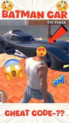 Batman Car Cheat Code 🤯 in Indian Bike Driving 3D New Update 🔥 #shorts​ #indianbikedriving3d​