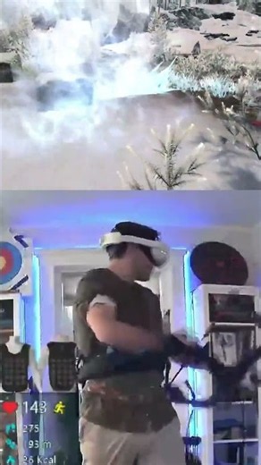 Skyrim VR Treadmill vs Ice Wraith (52lb Bow Challenge) | [52.2# 🏹] #skyrimvr #skyrim #katwalkc2