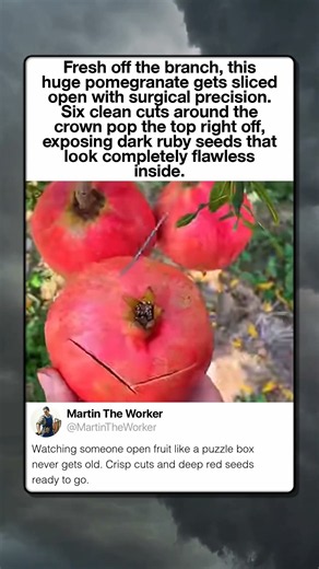 Cleanest Way to Open a Pomegranate