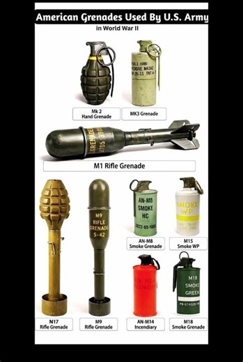 World War II American Grenades: History & Types (Mk 2, M1 Rifle Grenade & More!) #shorts