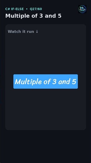 Multiple of 3 and 5 in C# using If-Else | C# Tutorial