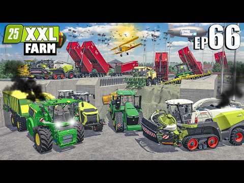 Filing The BIGGEST BUNKERS in FS25 - 15.000.000L Corn Silage | The XXL FARM #66|Farming Simulator 25