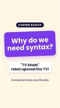 Why Do We Need Syntax in Coding? 🤖 “TV Kholo” Robot Example #shorts