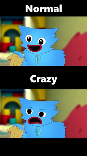 Normal vs Crazy Huggy Wuggy!😱 #poppyplaytime #animation #meme