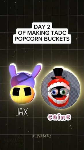 Making TADC Popcorn Buckets! 🍿 #tadc #digitalcircus #theamazingdigitalcirucus #animation #shorts