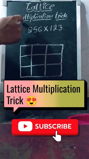 Lattice multiplication method 😍 #shorts #learning #tricks #maths #multiplication #method #education