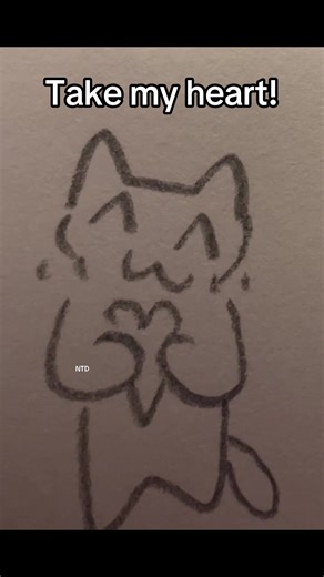 Cat Doodle Art: Take My Heart!