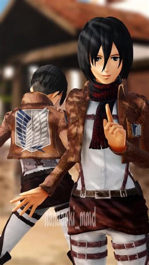 Anime MMD Dance: Attack on Titan with Levi and Mikasa