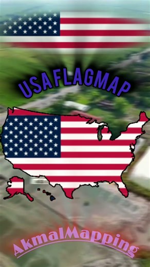 USA flag map | #map #geographythroughmaps #mapping #geography