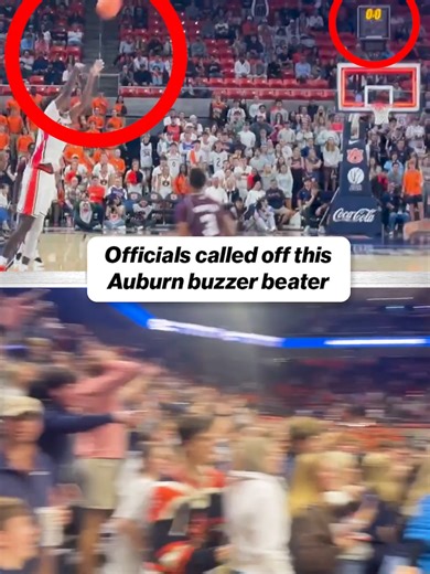 Auburn fans were NOT happy with officials after they called off Auburn's game-winner via X/ congdonsation, Peter_rauterkus#collegebasketball #basketball #CBB #auburntigers