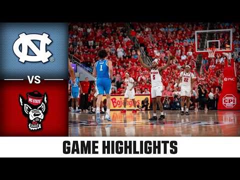 North Carolina vs. NC State Game Highlights | 2025-26 ACC Men's Basketball