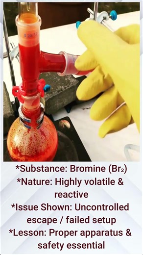 Bromine Water Test Gone Wrong 😱🔬 | Chemistry Experiment Fail ⚠️ #scienceshorts