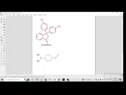 Chemical structure drawing using chemdraw software|Phenolphthalein|Methyl orange|
